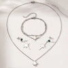 Stainless Steel Polaris Pendant Necklace Bracelet Earrings Set Female Simple Octagonal Star Jewelry Party Favors - Image 5