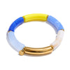 Resin Acrylic Tubular Candy Multicolored Bracelet Bangle Stainless Steel Spring Summer Handmade Wrist Jewelry - Image 7