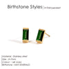 Stainless Steel Gold-Plated Colorful Birthstone Earrings Rhinestone Jewelry Gifts - Image 14