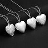 Silver Color Love Heart Photo Frame Pendant Necklace For Women I Love You Flower Pattern Heart Openable Locket Necklace Jewelry - Image 28