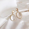 Vintage Elegance Multi-Style Clip-on Earrings for Non-Pierced Ears Women Retro Pearl Resin Tiger's Eye Stone Clip-ons Earrings - Image 15