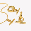 Polished Stainless Steel Jewelry OT Bar Charm Chunky Hoop Earrings Gold Plated Jewelry For Woman - Image 2