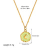 Punk Geometric Irregular Enamel Colorful Stone Pendant Necklace for Women Stainless Steel Cross Heart Opal Choker Gifts - Image 8