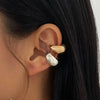 1pc Simple Metal Multilayer Hollow Ear Clips for Women Fake Piercing Water Drop Teardrop Cartilage Clip Earring Ear Cuff Jewelry - Image 3