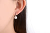 Korean Silver Earrings for Women Round Freshwater Pearl Hook Dangle Drop Wedding Gifts Jewelry - Image 3