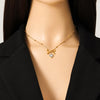 Delicate Shiny Cubic Zirconia Collar Pendant Necklace For Women Sweet Chic Stainless Steel Jewelry Gift - Image 9