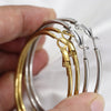 Hnsp 316L Stainless Steel Simple Hoop Earrings For Women Jewelry Accessories 40MM-50MM Circle Earring - Image 1