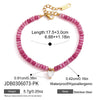 Chic Colored Stone Zircon Pendant Bracelet For Women Gold Pvd Plated Stainless Steel Party Jewelry - Image 9