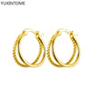 Silver Needle Double Circle Zirconia Earrings For Women Minimalism Vintage Geometry Hoop Earrings Jewelry - Image 29