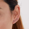 Silver Color Gold Plated Climber Earrings for Women Smooth Piercing Women's Stud Earrings Jewelry - Image 2