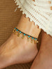 Vintage Bohemian Style Beaded Anklets for Women Ethnic Style Hand-Woven Copper& Turquoise Beads Anklet Exotic Foot Bells Jewelry - Image 1