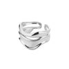 Stainless Steel Rings for Women Open Gold Color Ring Wedding Couple Band Jewelry Gifts Items - Image 12