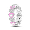 Charms Spring Silver Color Rings Pink Heart Shaped Zircon Cat Rings For Woman Romantic Wedding Engagement Jewelry Gifts - Image 12