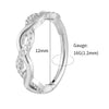 Twisted Body Piercing Hoop Earring in Gold-Tone or Silver-Tone - Image 6