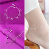 Silver Color Stamp Anklets For Women Foot Leg Chain Link Bracelet Tassel Charms Beach Accessories Jewelry For Female - Image 7