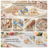 Elegant Enamel Flower Open Cuff Bracelet For Women Gold Plated Metal Pink White Blue Floral Bangles Beach Party Vacation Jewelry - Image 18