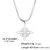 Stainless Steel Witchcraft Witch Knot Geometry Long Chain Necklace for Women Viking Pendant Chain Necklace Jewelry Gifts - Image 9