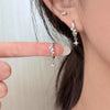 Metal Four Star Hoop Earrings for Women Simple Zircon Geometric Circle Earring Buckle Earrings Jewelry Gifts - Image 4