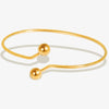 1pc Classic Stainless Steel Brief Metal Texture Bangle Terror Eyes Metallic Ball Opening Adjustable Bangles For Women Gift - Image 28