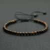 4mm Stone Bracelet Men Women Handmade Braided Adjustable Braclet Small Tiger Eyes Howlite Agates Beads Braslet - Image 1