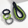 Two-Piece Acrylic Bead Necklace and Bracelet Set with Geometric Shapes - Image 40
