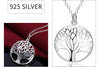 Silver Charm Round Tree of Life Earrings Necklace Set For Women Wedding Christmas Jewelry Set - Image 12