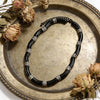 Bamboo Style Black Choker Necklace Crystal Embellished Curved Tube Collar, Versatile Jewelry for All Occasions - Image 5
