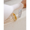 Stainless Steel Delicate Bling Heart Cubic Zirconia Shiny Ring for Women Temperament Jewelry - Image 4