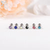 ZS 6-13PCS/LOT 16G Stainless Steel Lip Labret Piercing Set Crystal Monroe Lip Stud Ear Tragus Helix Cartilage Piercing 6/8/10mm - Image 3