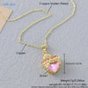 Red Sacred Heart of Jesus Necklace Immaculate Heart 22k Gold Plated Cross Necklace For Women Girls Catholic Jewelry - Image 7