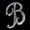 Crystal Rhinestone 26 Letters Women Collar Brooch Pin Corsage Bouquet Jewelry - Image 26
