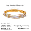 White Cubic Zirconia Multi-Layers Bangle Bracelet And Collar Necklace Jewelry Sets Stainless Steels Jewelry - Image 8