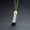 Cylinder Clear Acryli Necklace Stainless Steel Glass Heart Vial Perfume Bottle Cremation Urn Pendant Necklace For Women Keepsake - Image 3