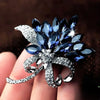 Temperament Purple Crystal Flower Brooches for Women Shiny Full of Zircon Pins Suit Jewelry Party Accessory Gift - Image 3