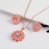 Retro Classic Temperament Women's Snowflake Set Zircon Crystal Pendant Necklace Earrings with Snowflake - Image 16