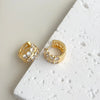 Gold Color Plated Stainless Steel Round Circle Earrings for Women Cubic Zirconia Hoop Earrings Jewelry - Image 8