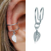 Geometric Double Layer Ear Cuff with Cubic Zirconia No Piercing Needed - Image 7