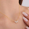 Simple Stainless Steel Horse Eye Zircon Necklace Elegant Crystal Collarbone Chain For Women Jewelry Accessories - Image 2