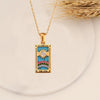 Zirconia Tarot Card Necklace Classic Tarot Queen Lover Magician Moon Wealth Amulet Stainless Steel Jewelry - Image 18