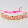 Adjustable Multicolor Heart Bead Bracelet with Woven Pattern - Image 15