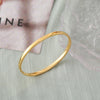 Women's Simple Stainless Steel Bracelet Plain Curved Surface with Shiny Opening Buckle for Daily Wear - Image 8