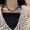 Stone Black Beads Choker Necklace For Men Stainless Steel Bead Hip Hop Neck Chain Men Jewelry Accessoriees - Image 5