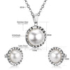 Purple Cubic Zirconia Imitaiton Pearl Pendants Earring Sets For Women Stainless Steel Chain Necklace Jewelry Sets - Image 27