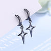 Small Hoop Earrings Smooth Tiny Huggies With Hollow Cross Star Pendants Female Dangle Earring Cute Piercing Earring Gifts - Image 2
