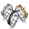 Titanium Steel Rotatable Chain Rings for Women Men Spinner Ring Decompression Multifunctional Chain Ring Bottle Opener Ring Gift - Image 1