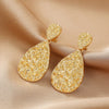 French Retro Water Droplet Clip on Earrings Female Geometric Irregular Relief Texture Design Punk Style Ear Clips Jewelry Gifts - Image 1