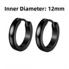 1 Pair Minimalist Punk Black Stainless Steel Male Piercing Hoop Earring for Women Teens Party Accessories for women - Image 16