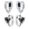 Silver Star Moon Heart Shape Earrings Jewelry Versatile Hoop Earrings For Women Jewelry Birthday Party Gifts - Image 3