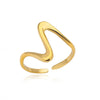 Stainless Steel Rings for Women Open Gold Color Ring Wedding Couple Band Jewelry Gifts Items - Image 11