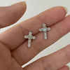 Shiny Rhinestone Zircon Cross Earrings For Women Korean Stainless Steel Earring Daily Birthday Party Y2K Jewelry Gifts - Image 9